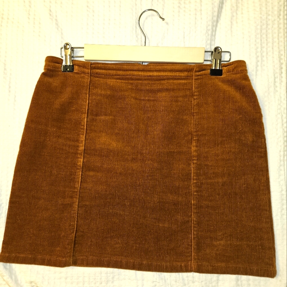 Corduroy mini skirt